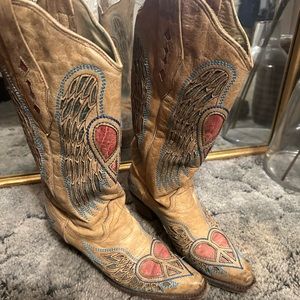 Tan corral boots, size 7.5
